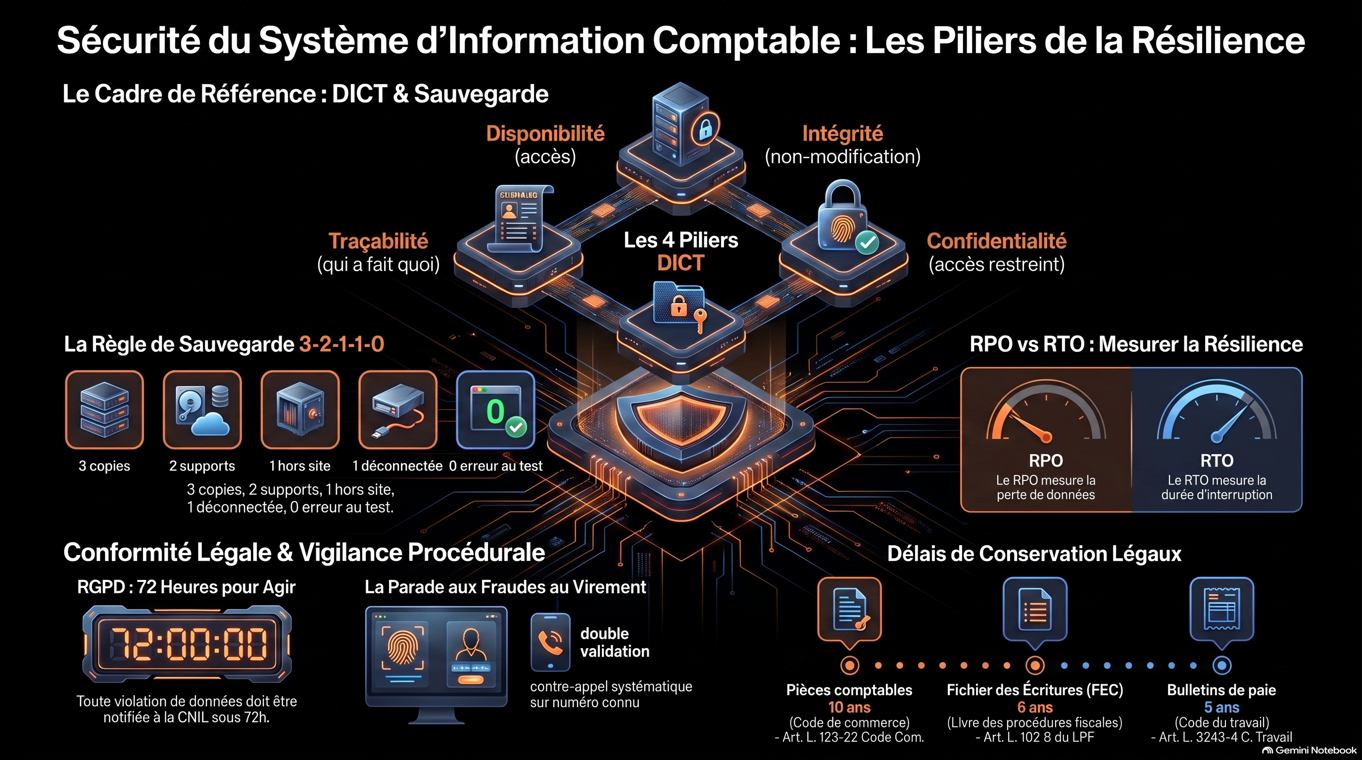 La sécurité du système d'information, la sauvegarde et le RGPD