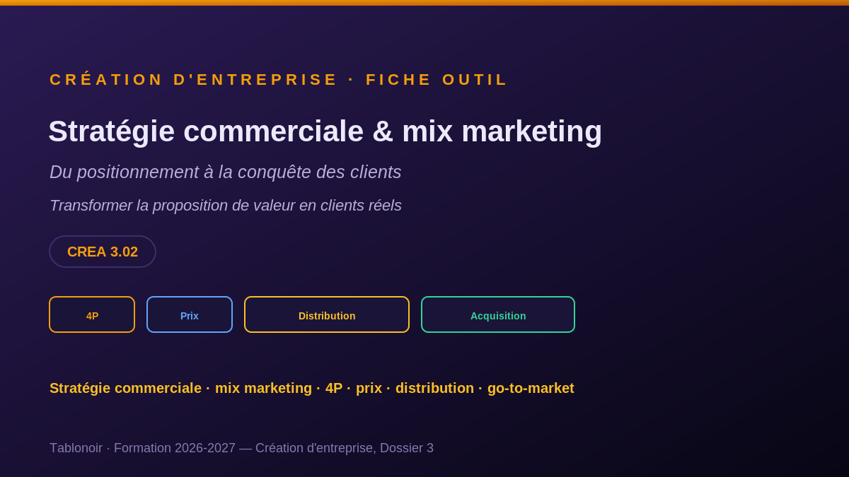 La stratégie commerciale et le mix marketing startup