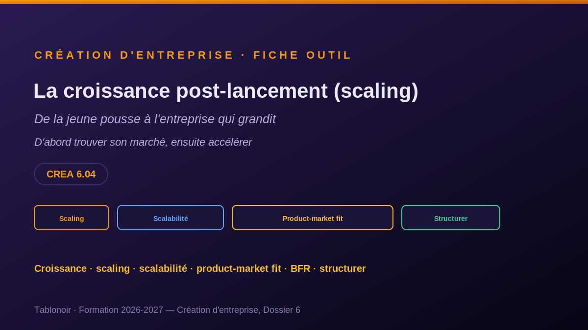 La croissance post-lancement (scaling)