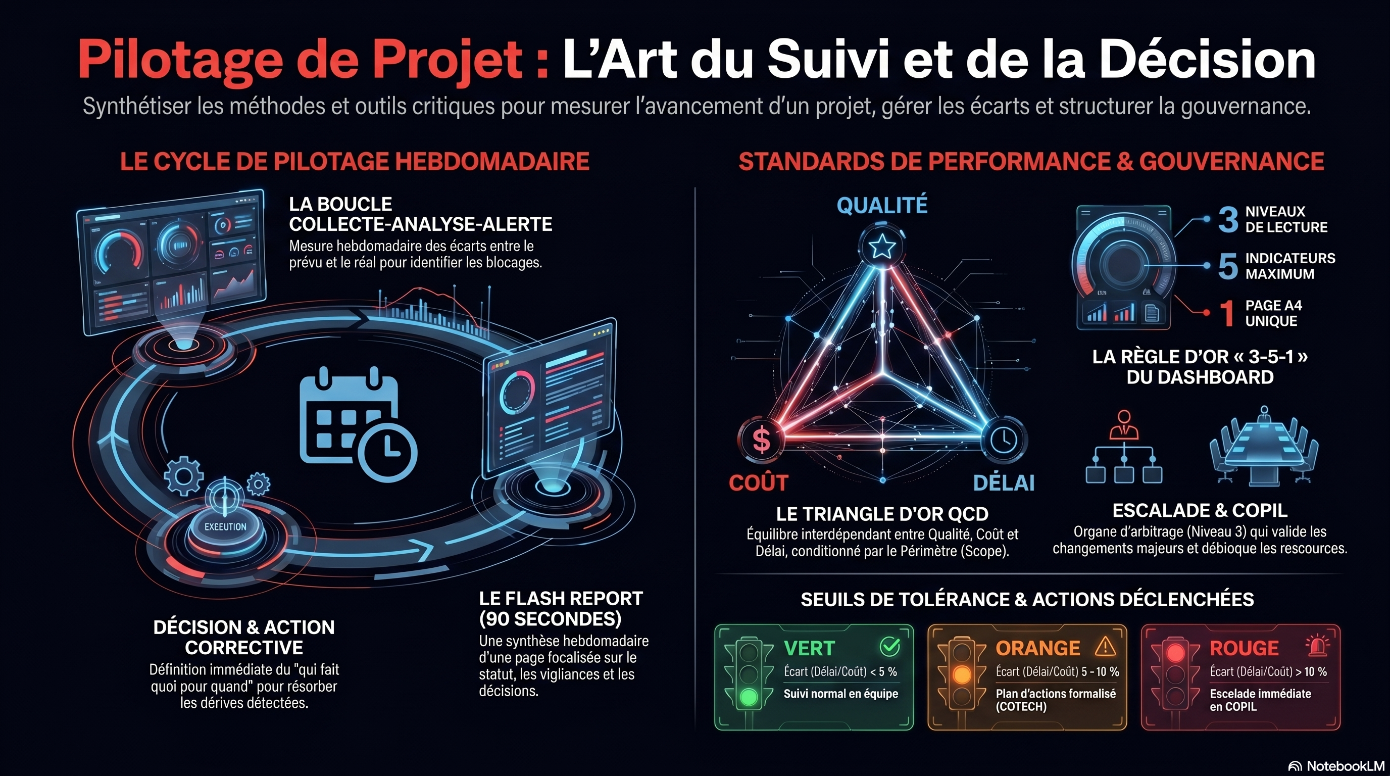 La réalisation du projet et le suivi d'avancement