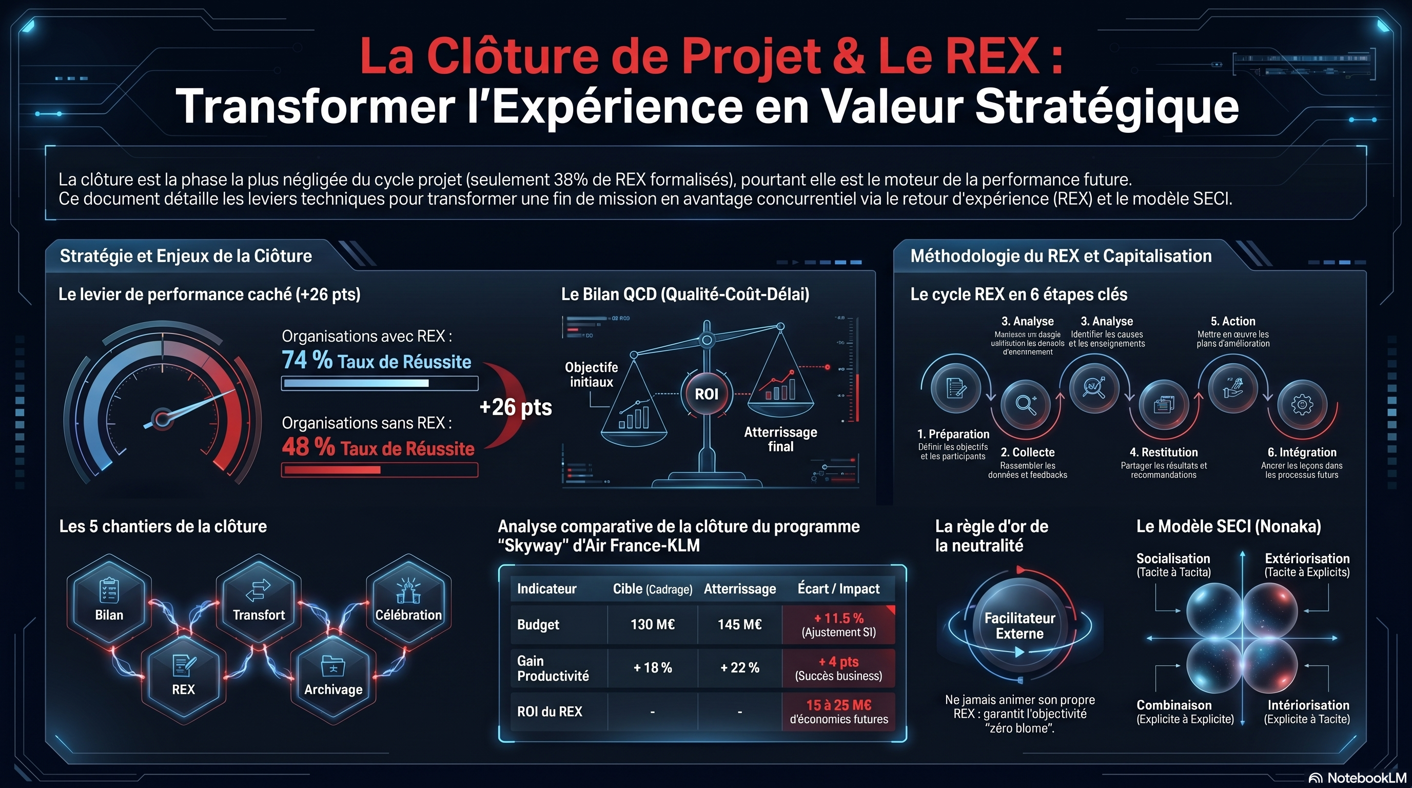 La clôture du projet et le REX