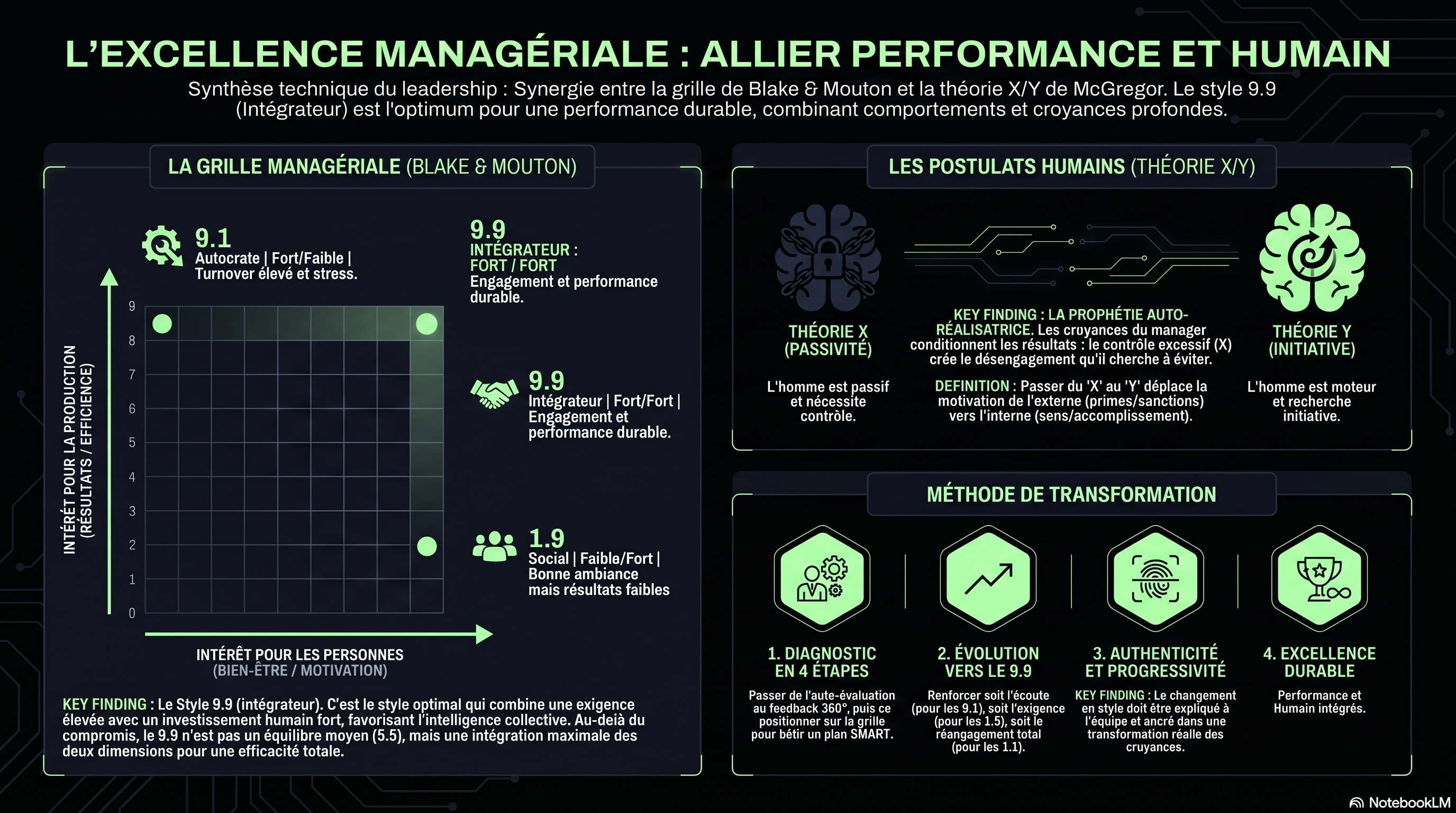 Styles de management (Blake & Mouton, McGregor)