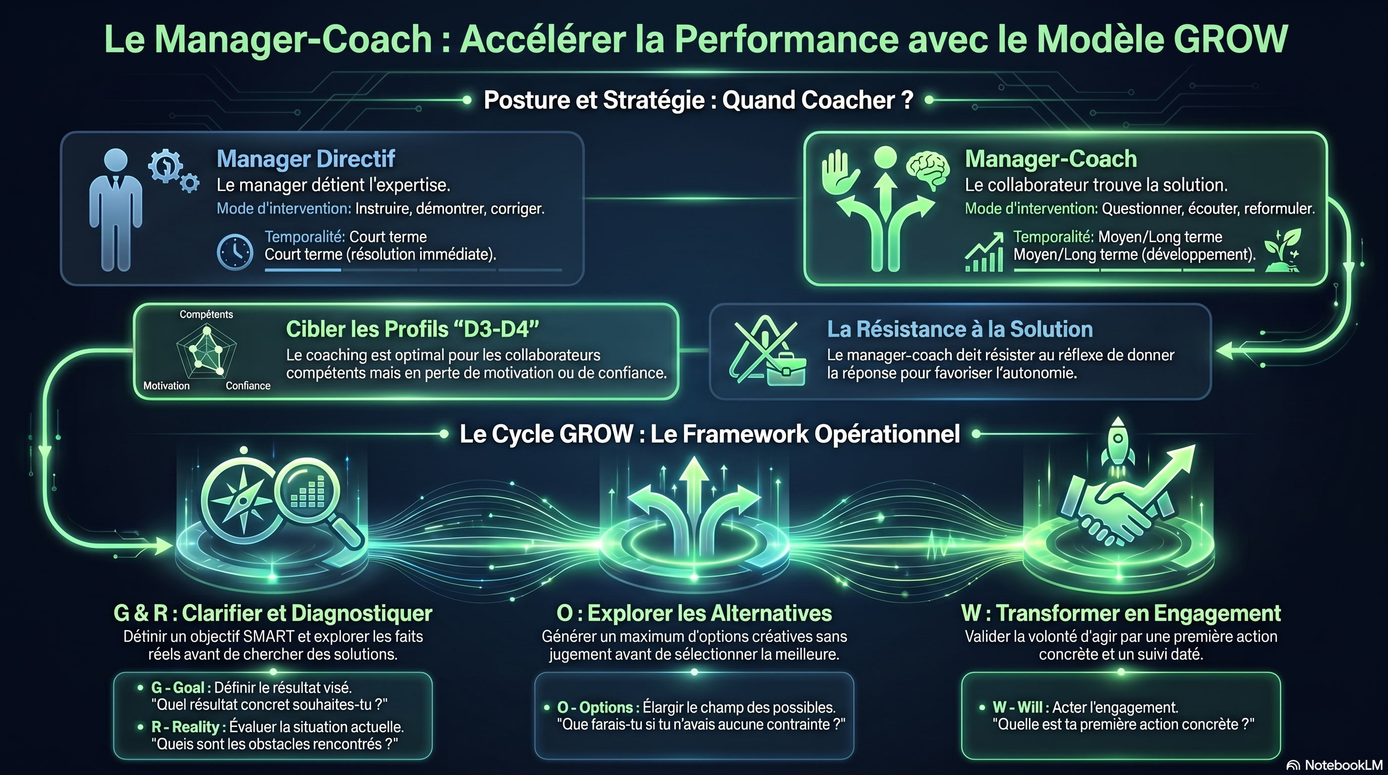 Le manager-coach (modèle GROW)
