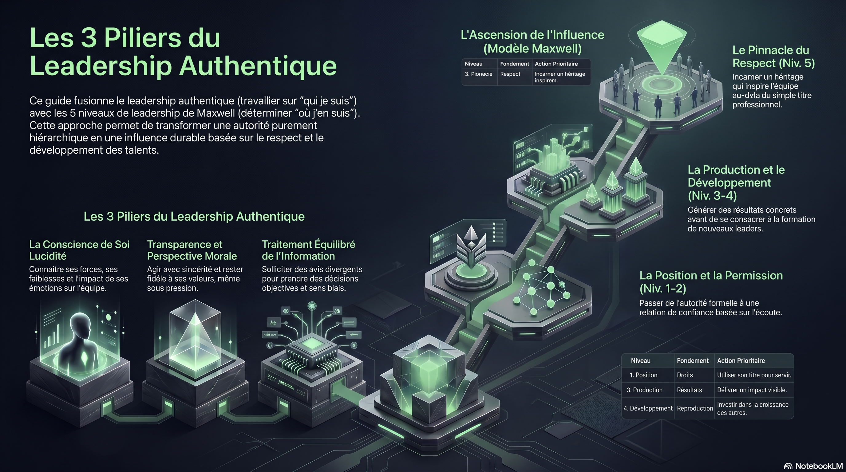 Le leadership authentique et les 5 niveaux (Maxwell)