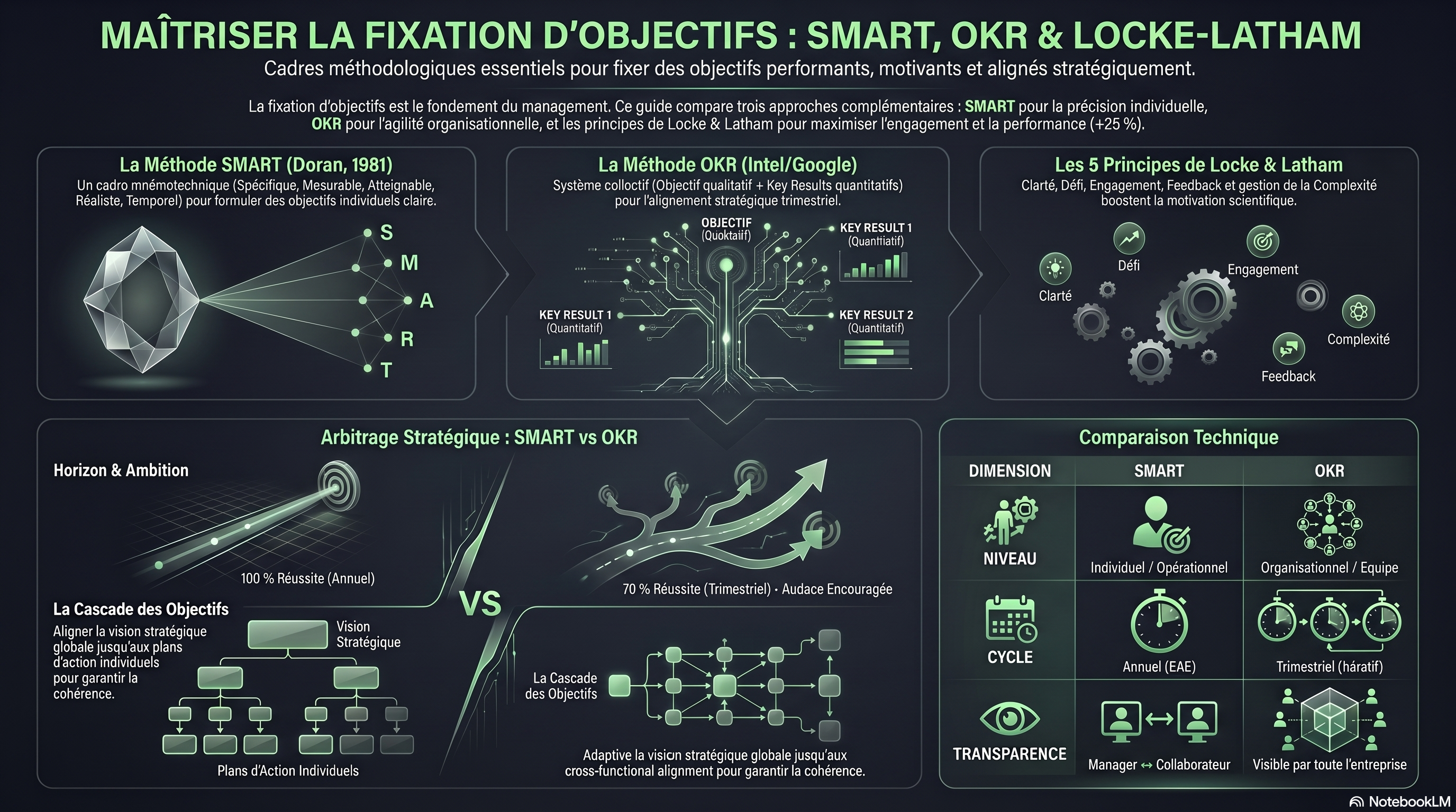 Fixer des objectifs (SMART, OKR, Locke & Latham)