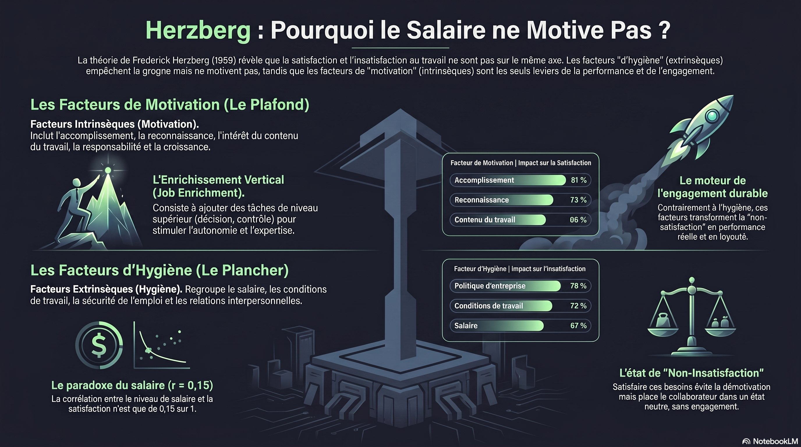 Herzberg facteurs d'hygiène et de motivation (1959)