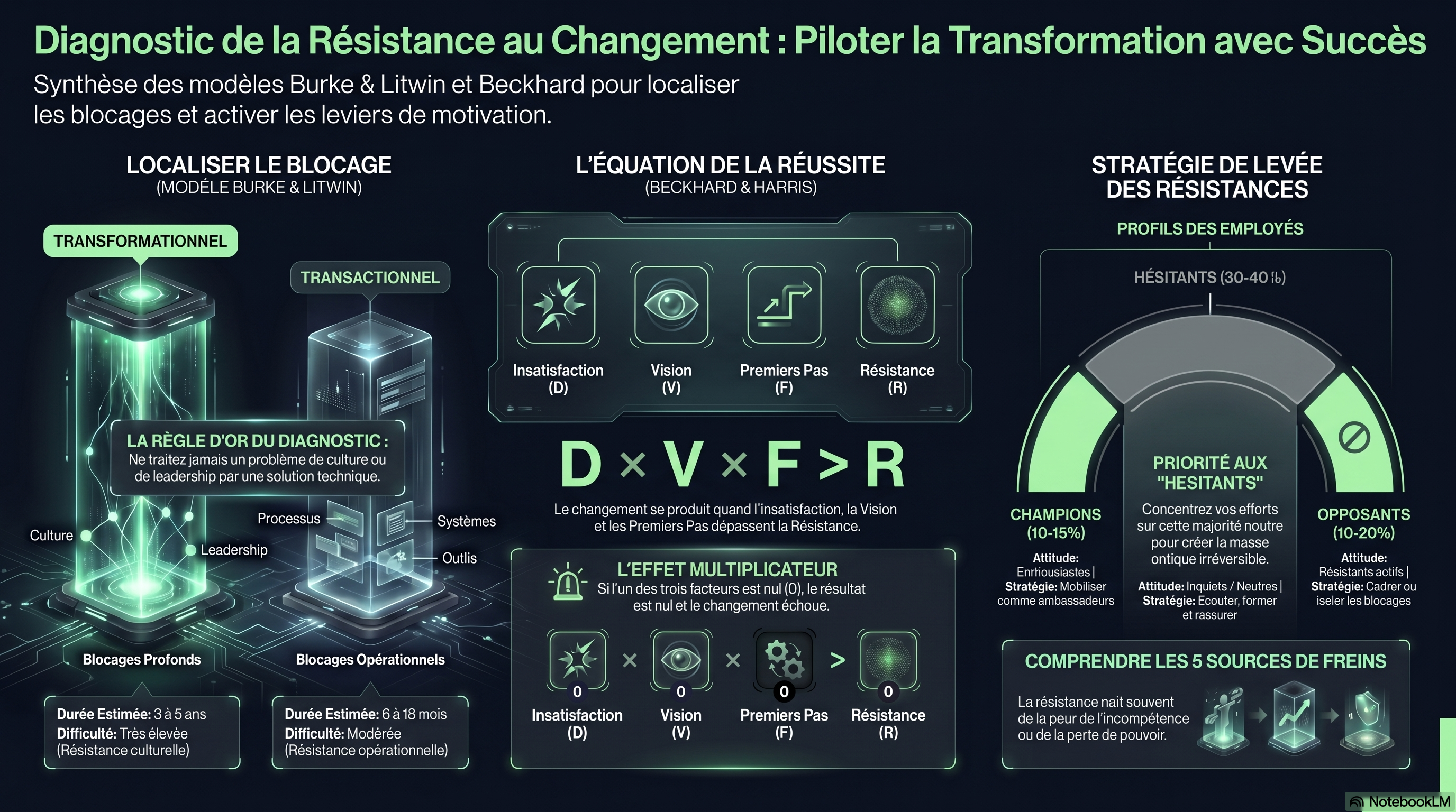Diagnostiquer les résistances (Burke & Litwin, Beckhard)