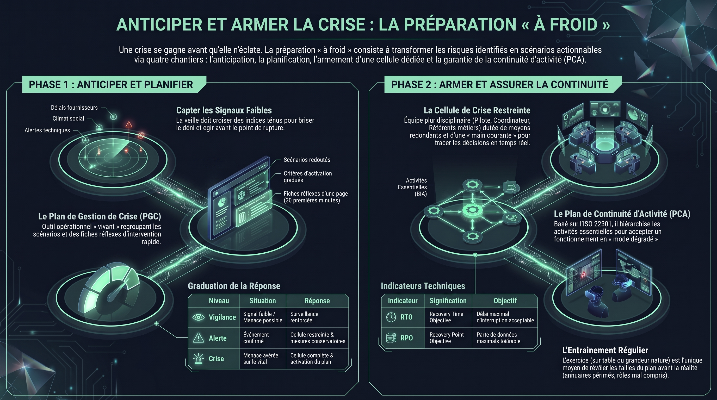 Infographie MAN 6.06 — Anticiper et armer la crise