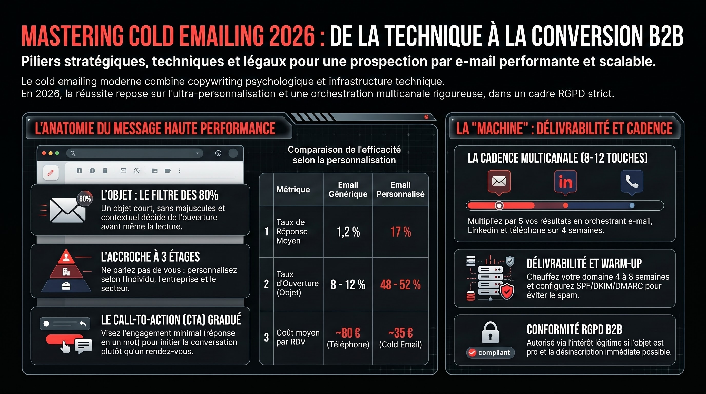 Le cold emailing et les cadences de prospection
