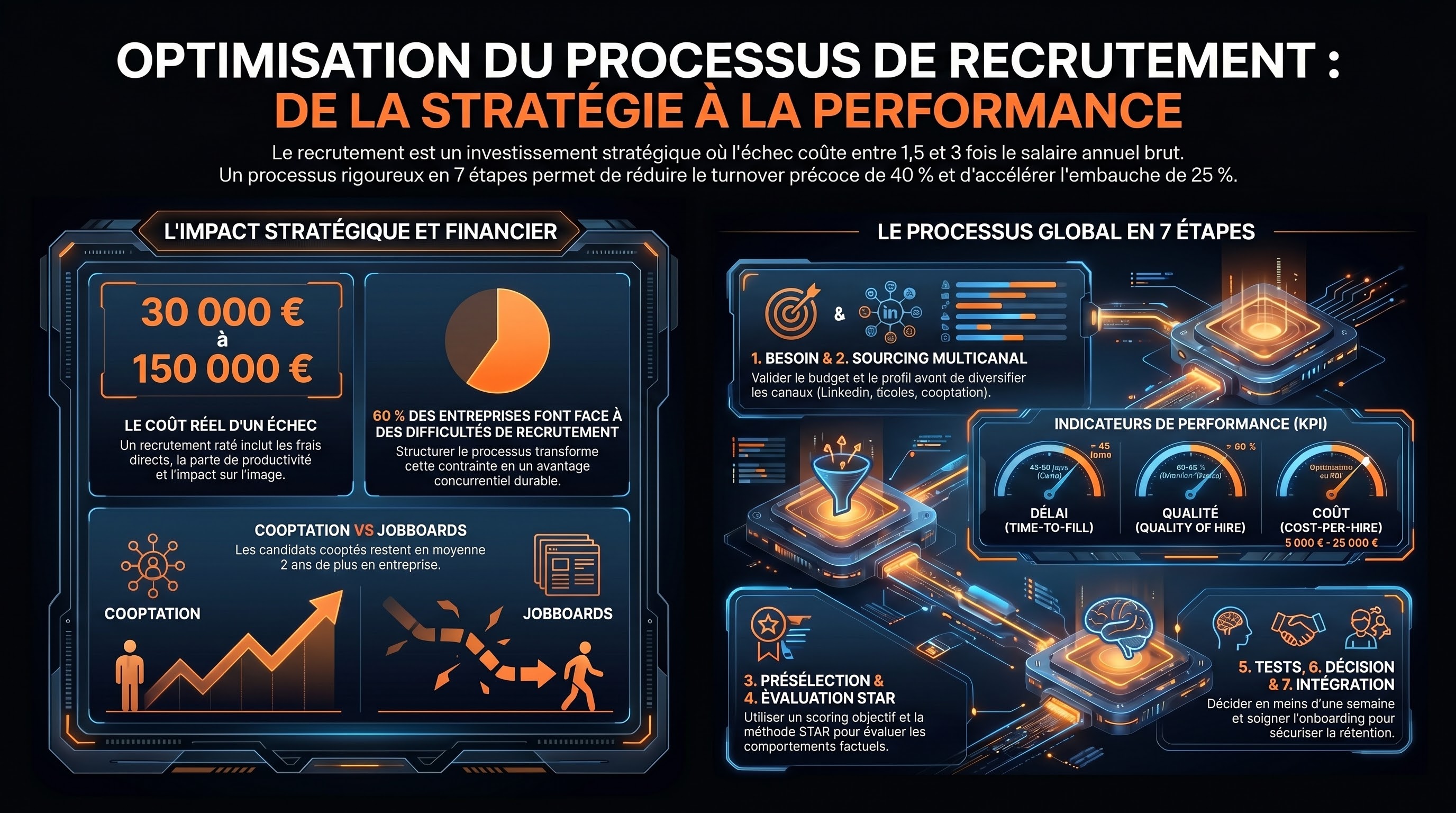 Le processus global de recrutement