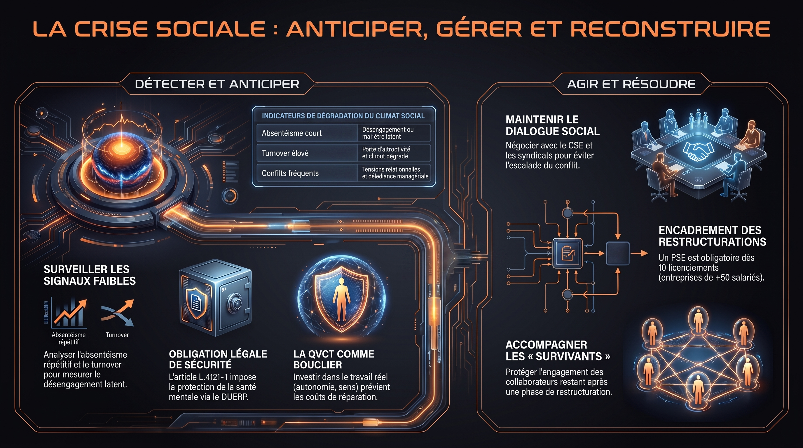 Infographie RH 6.06 — La gestion de crise sociale et le climat social