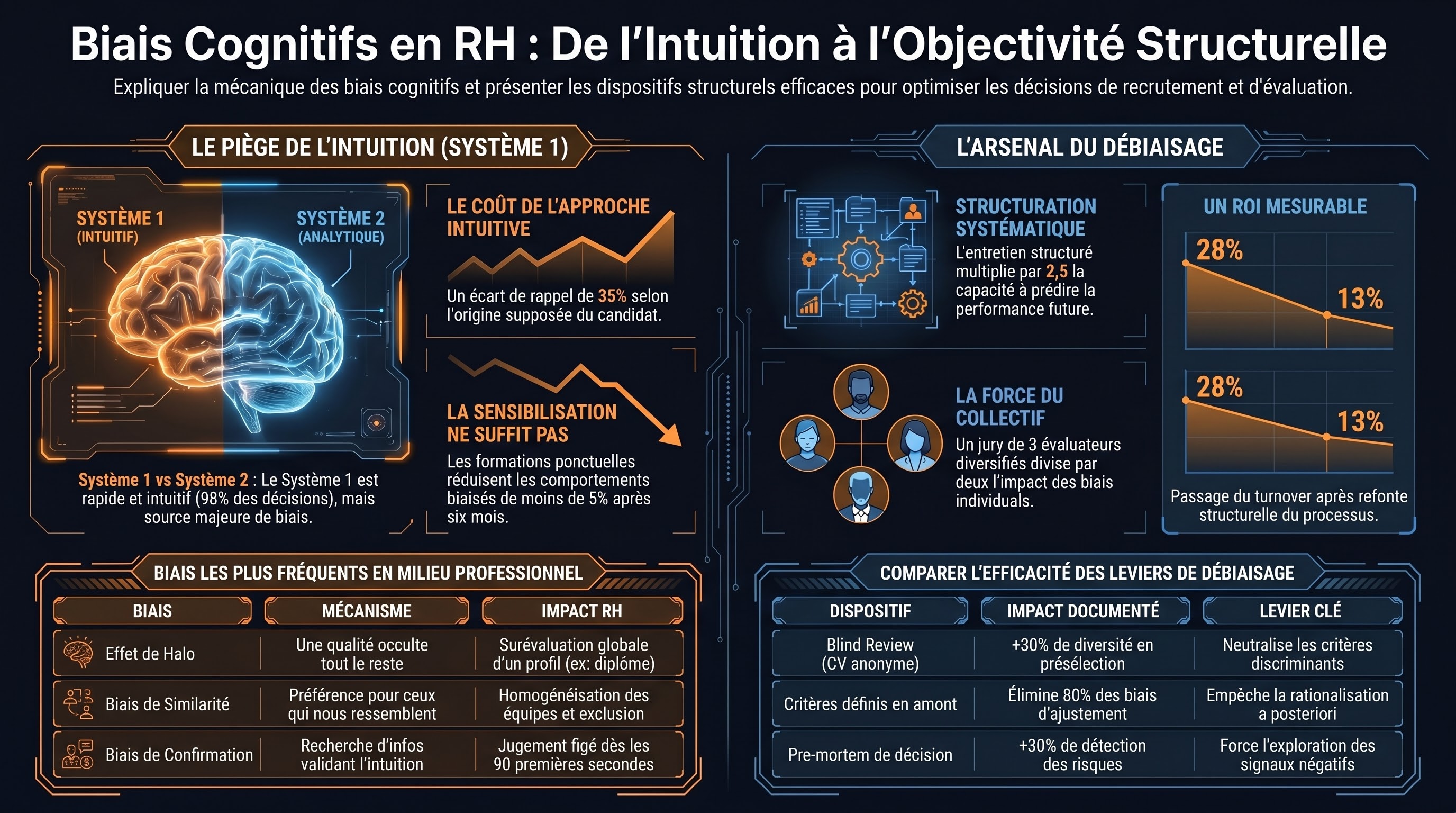 Les biais cognitifs en RH (Kahneman, Tversky)
