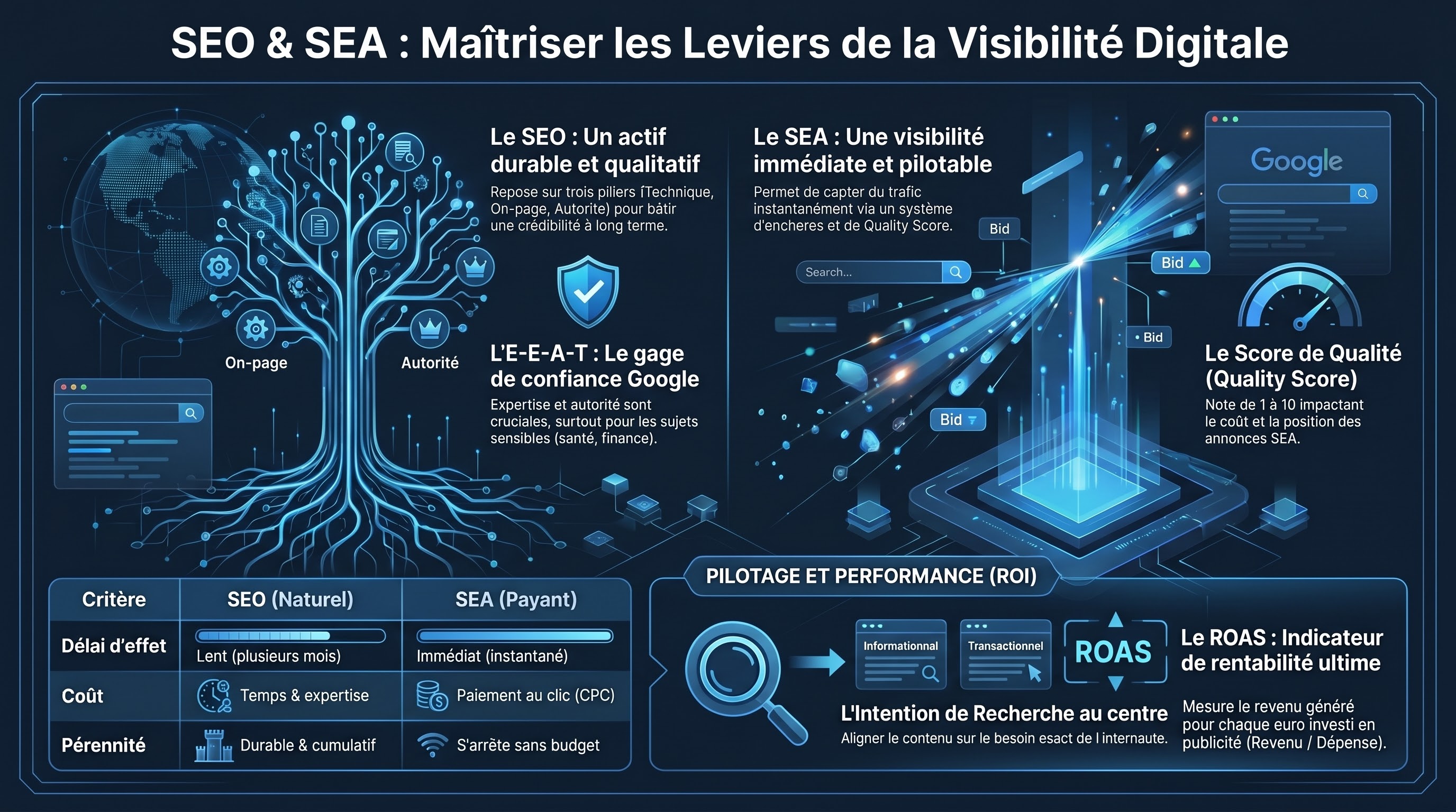 Référencement naturel (SEO) et payant (SEA)