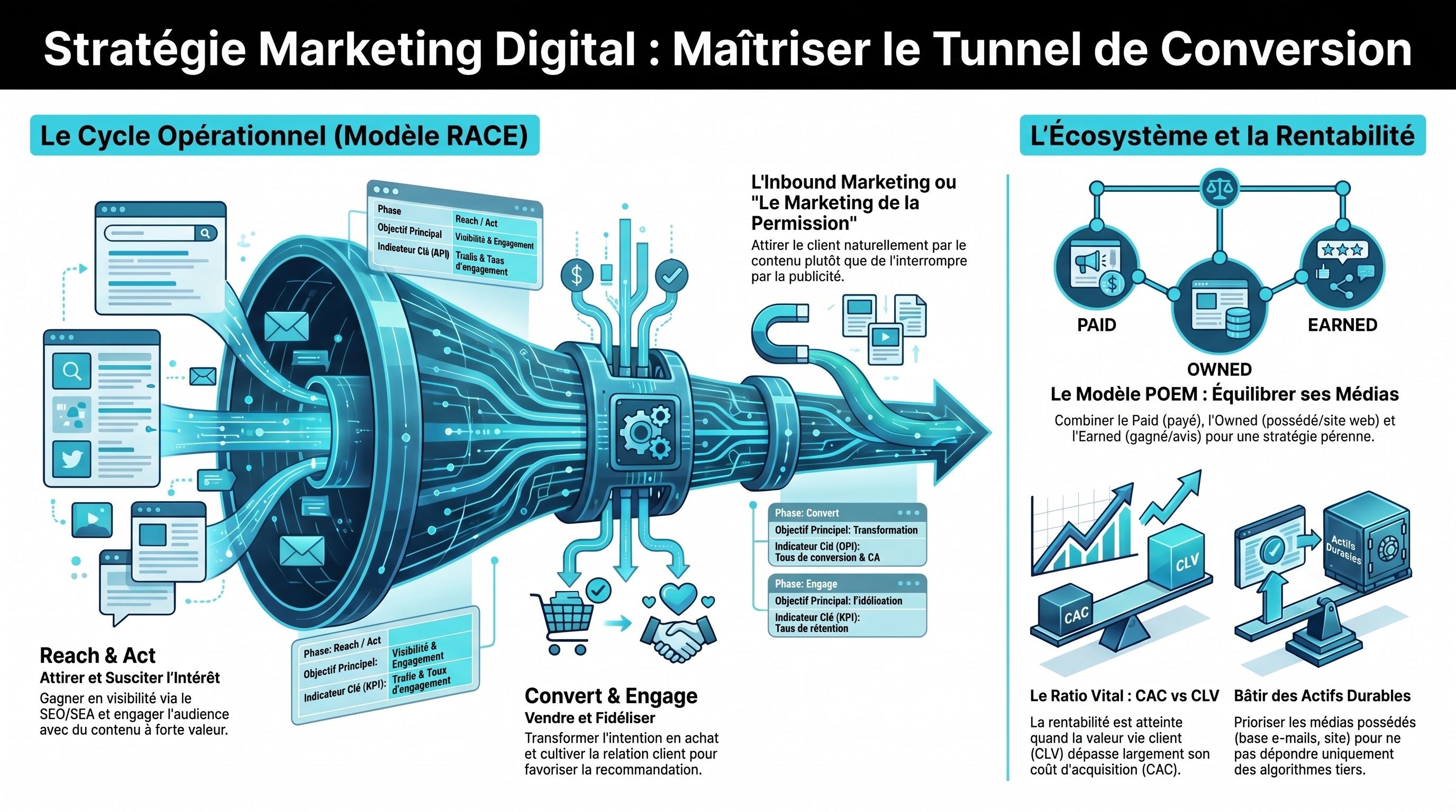 Stratégie marketing digital et tunnel de conversion