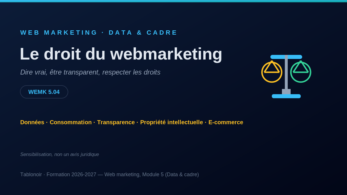 Le droit du webmarketing