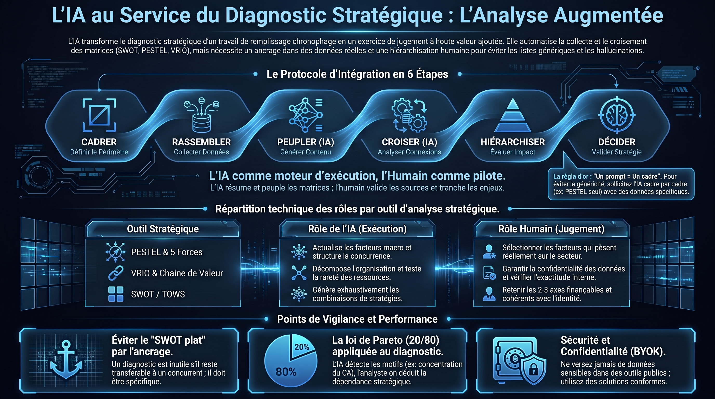 Infographie MKG 1.13 — L'IA appliquée au diagnostic stratégique
