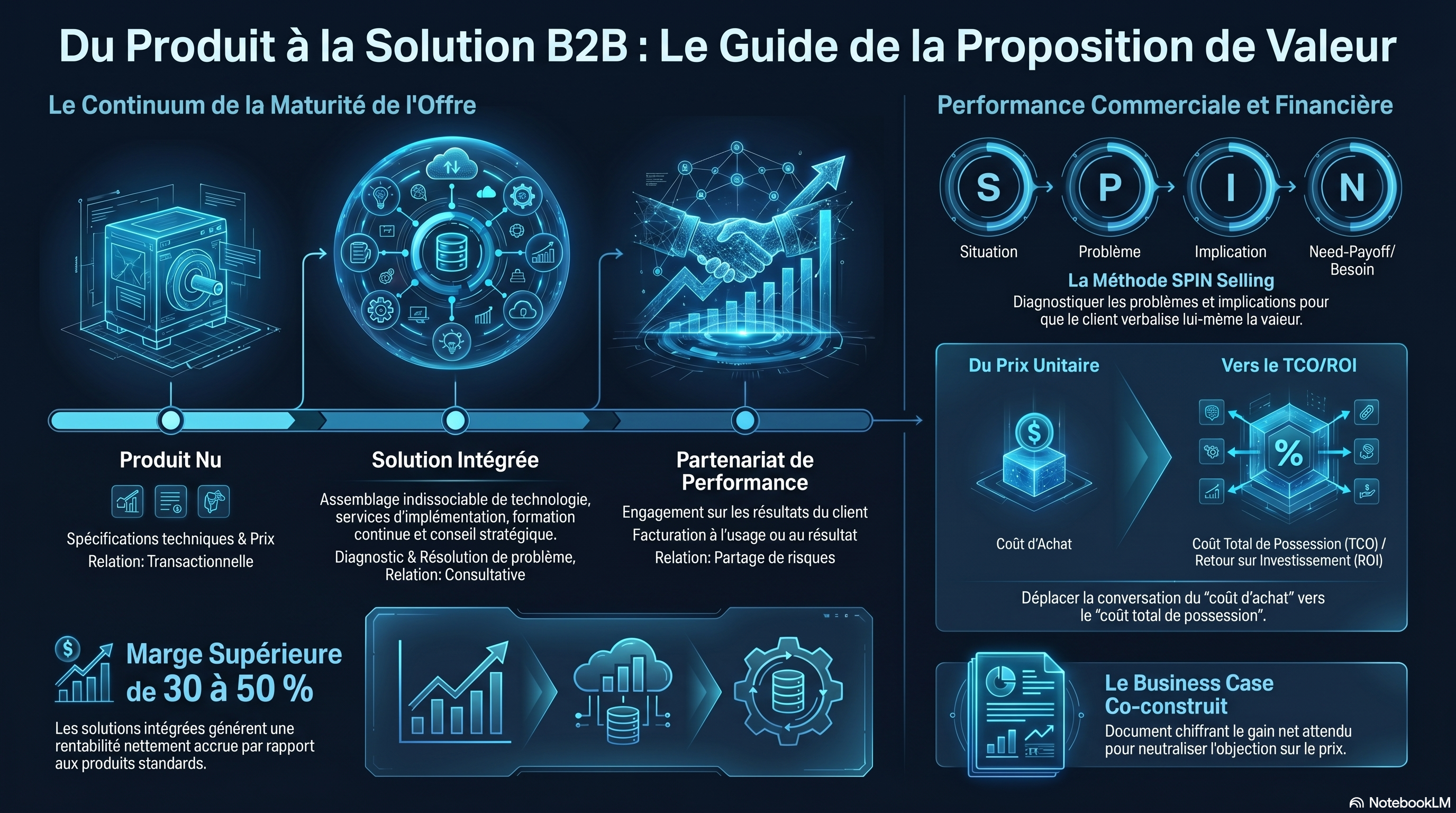 Le mix-produit B2B de l'offre aux solutions