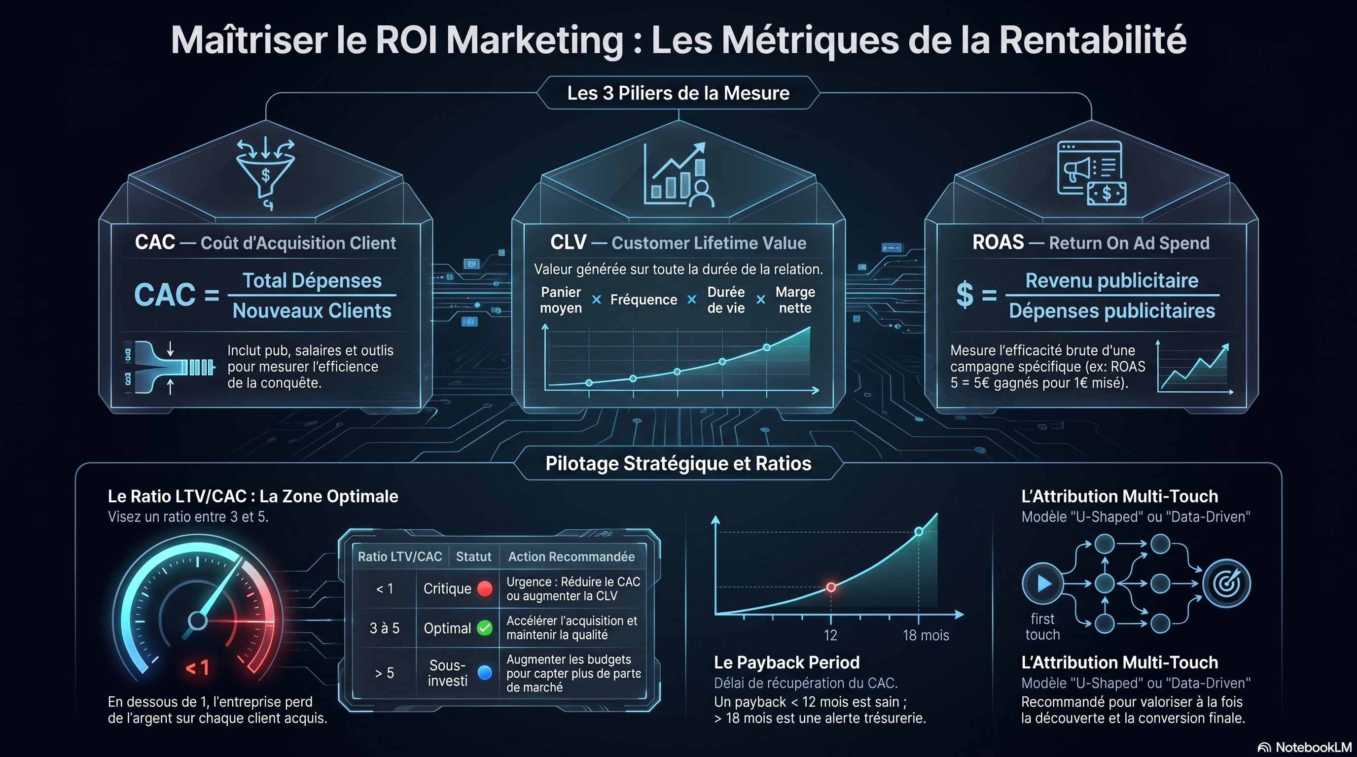 Le ROI marketing (CLV, CAC, ROAS)