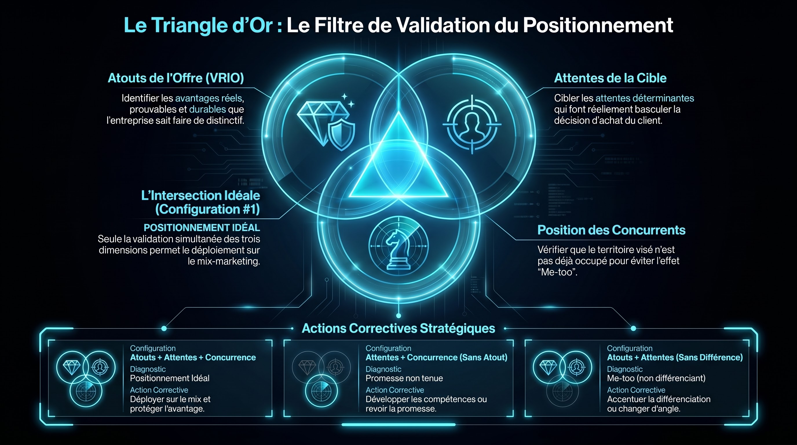 Le triangle d'or du positionnement