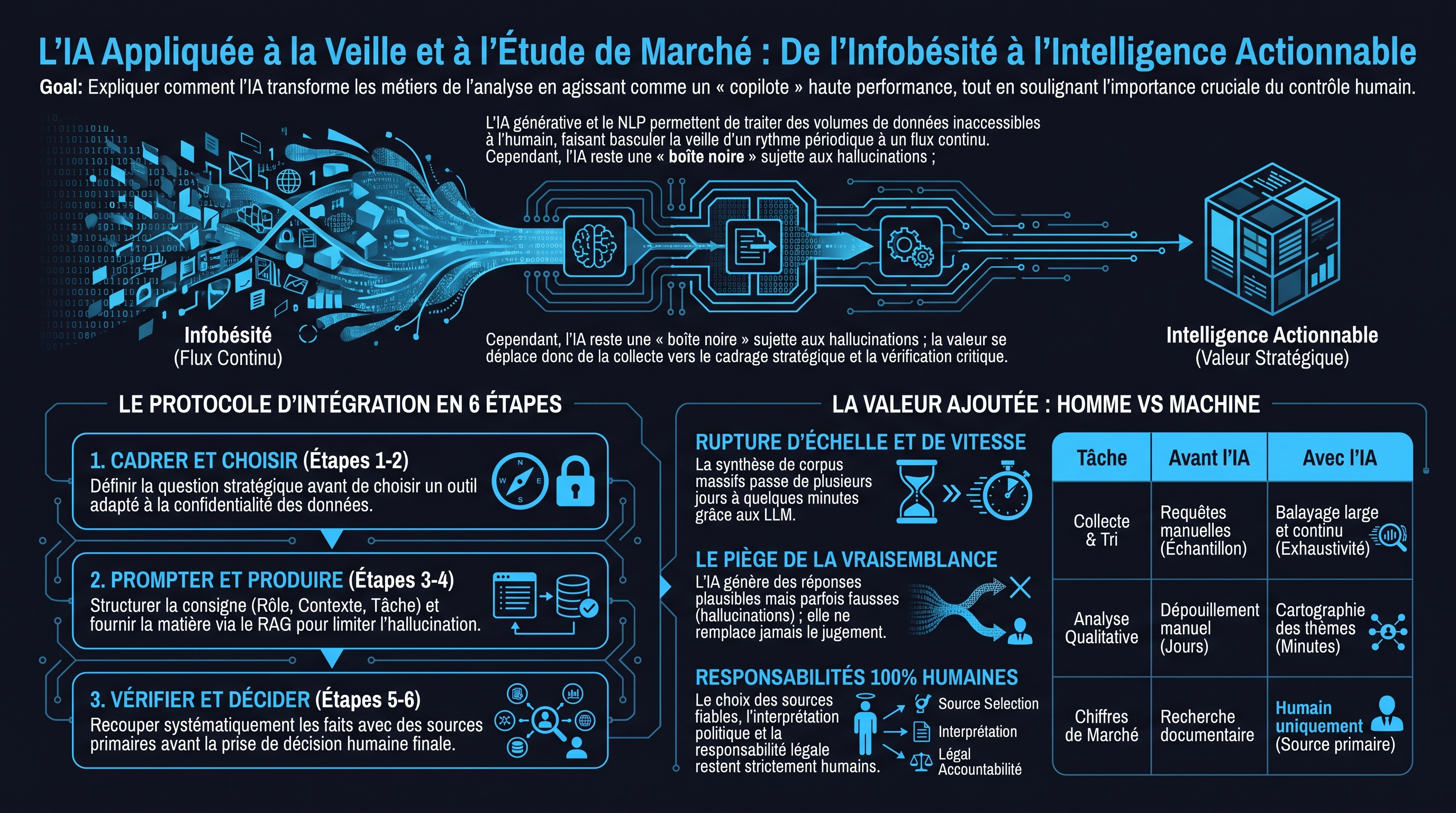 Infographie MKG 3.12 — L'IA appliquée à la veille et à l'étude de marché