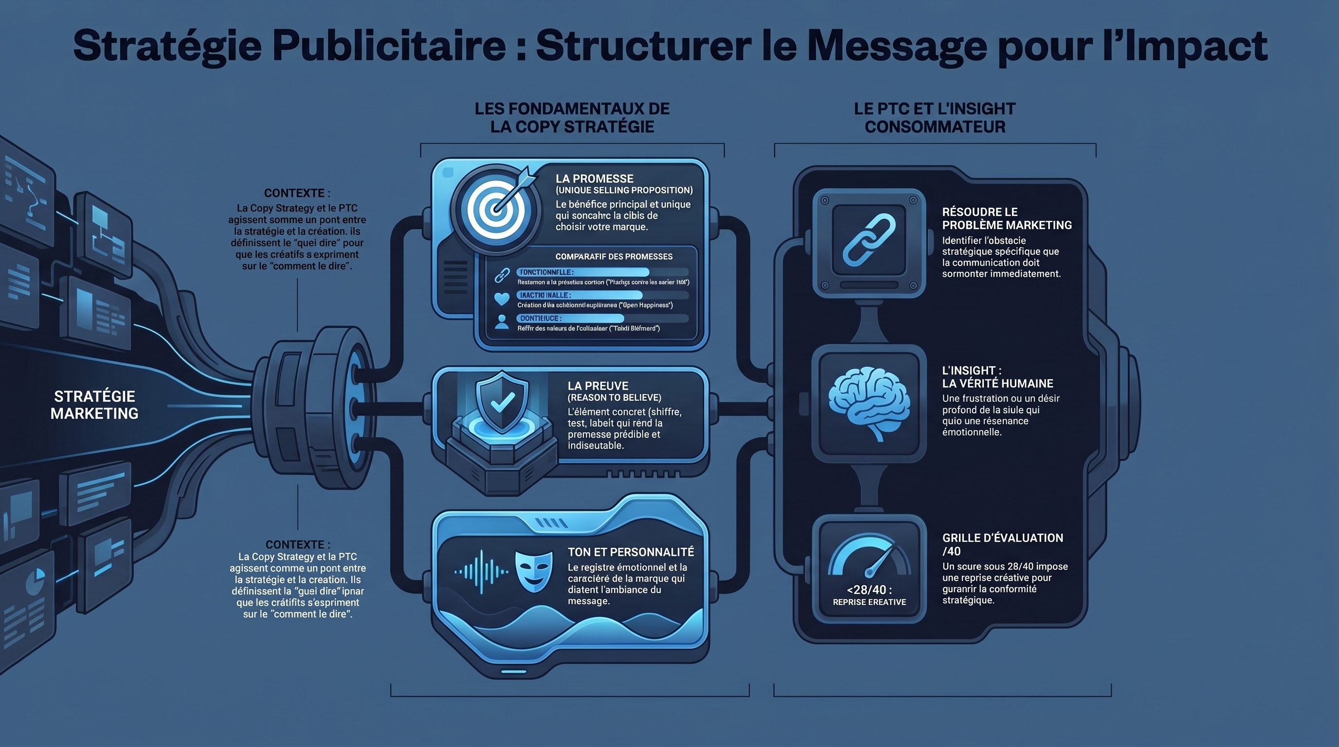 La copy strategy et le plan de travail créatif