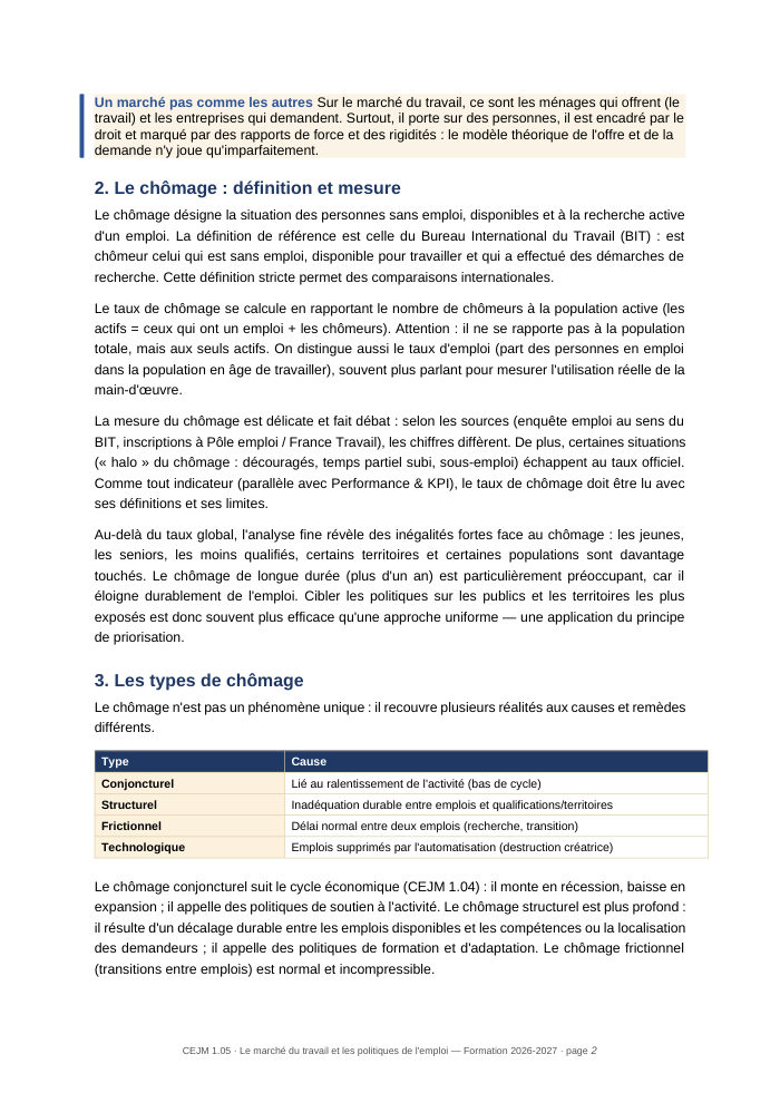 Une page du cours