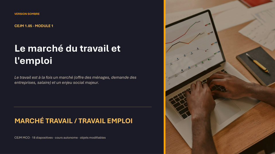 Première diapositive de la fiche CEJM 1.05