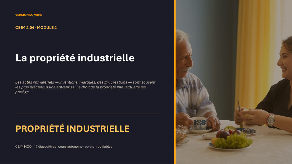 Première diapositive de la fiche CEJM 2.04