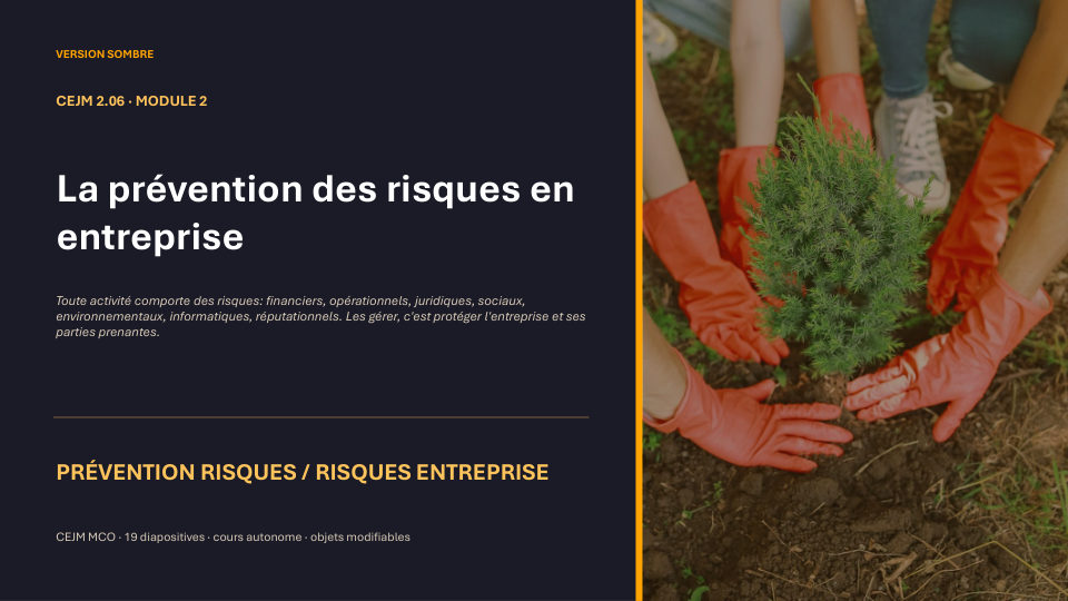 Première diapositive de la fiche CEJM 2.06