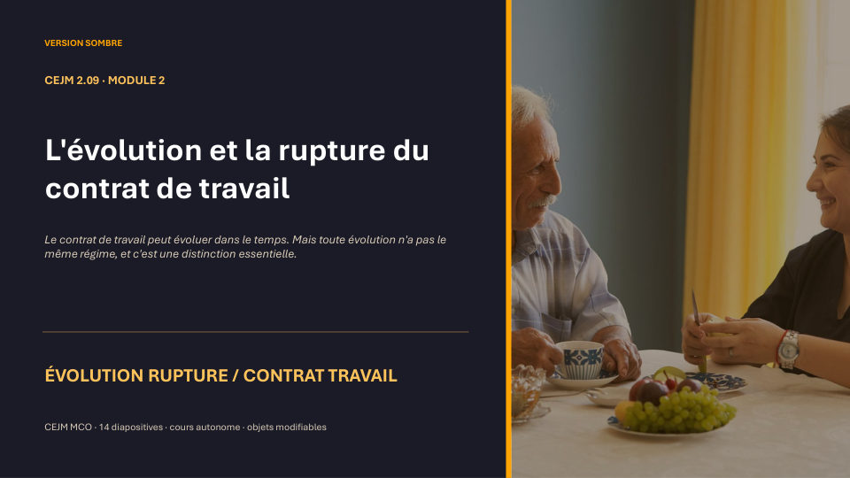 Première diapositive de la fiche CEJM 2.09
