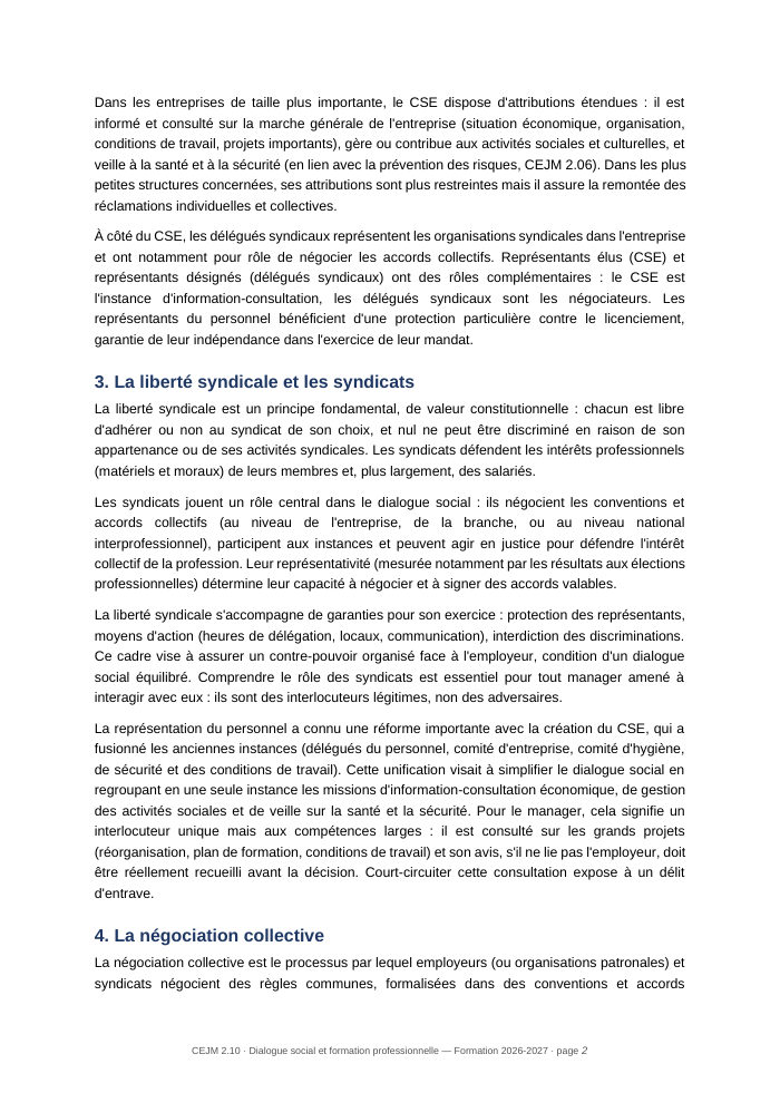Une page du cours