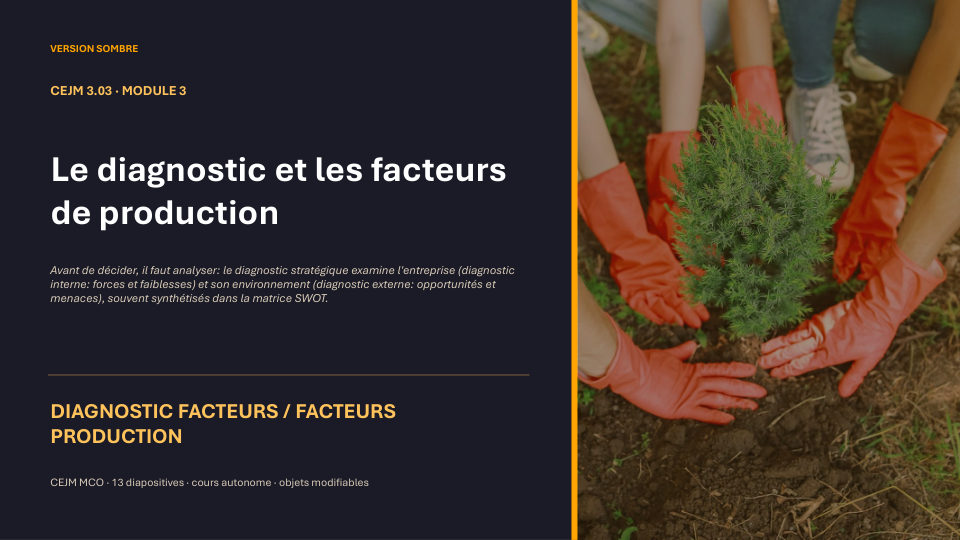 Première diapositive de la fiche CEJM 3.03