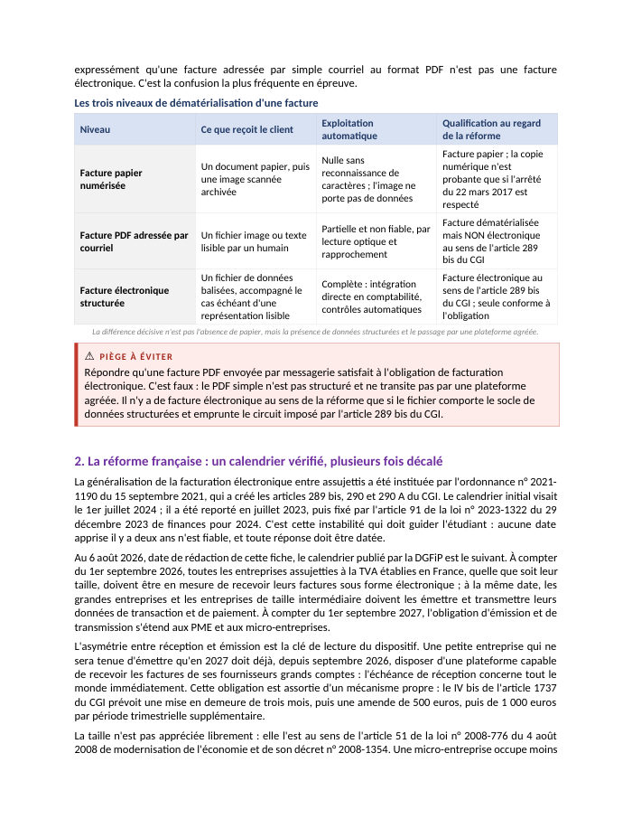 Une page du cours CG P1.05