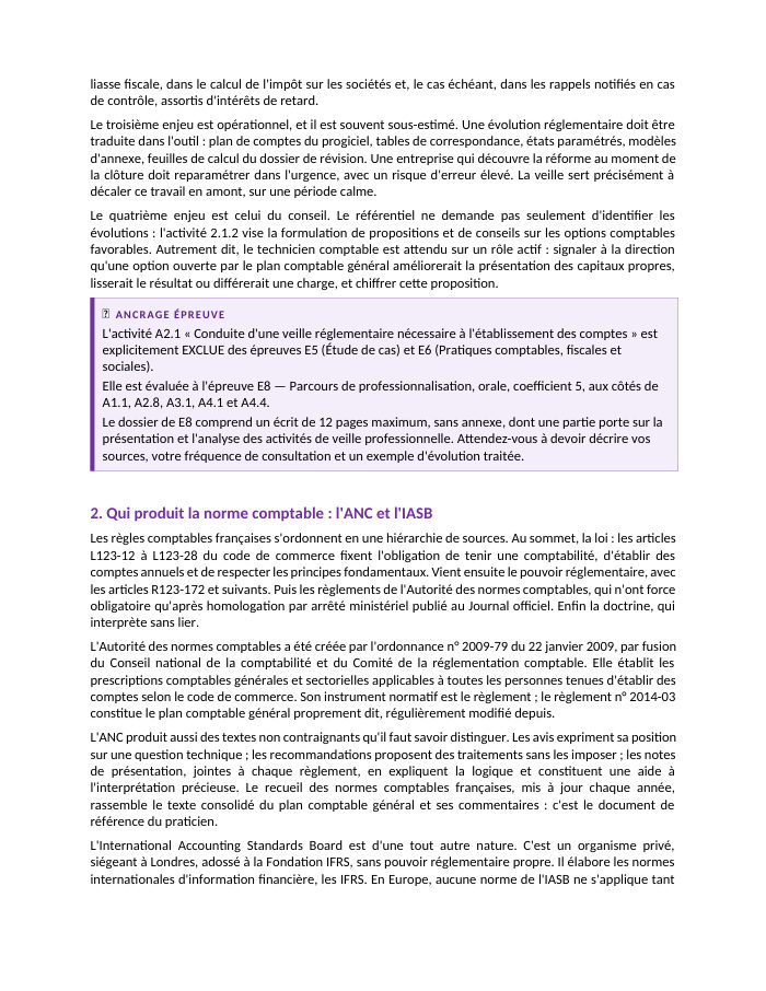Une page du cours