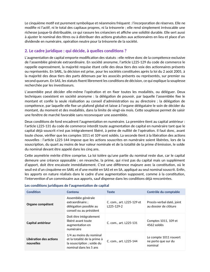 Une page du cours