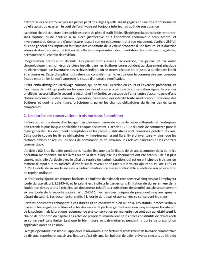 Une page du cours