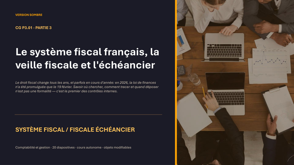 Première diapositive de la fiche CG P3.01