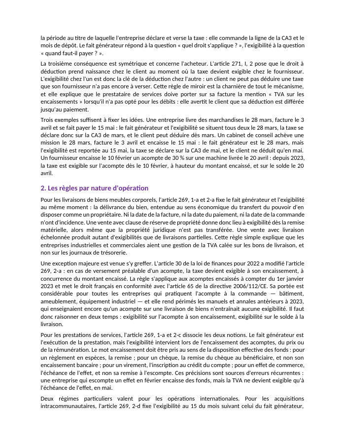 Une page du cours