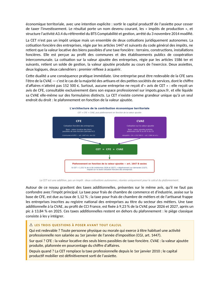 Une page du cours