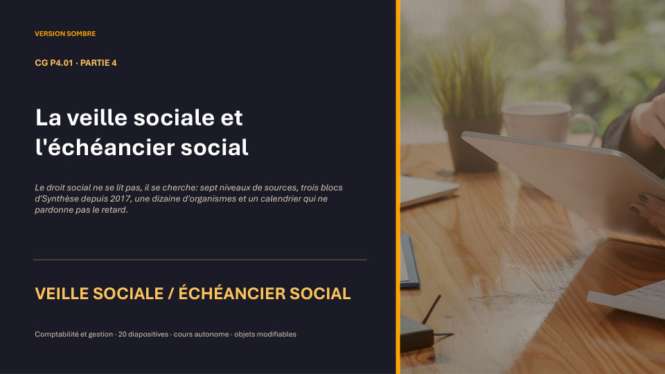 Première diapositive de la fiche CG P4.01