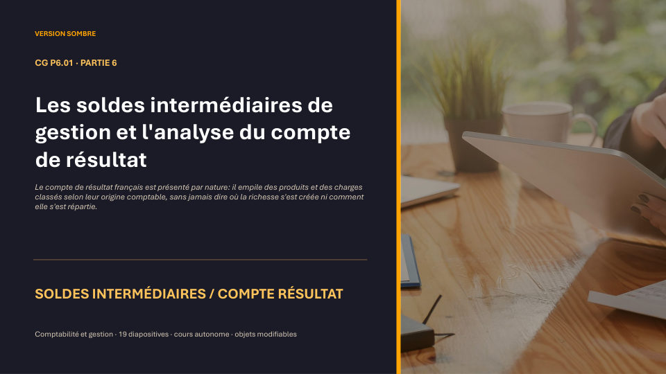 Première diapositive de la fiche CG P6.01