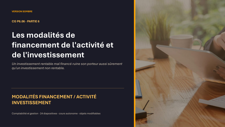 Première diapositive de la fiche CG P6.06