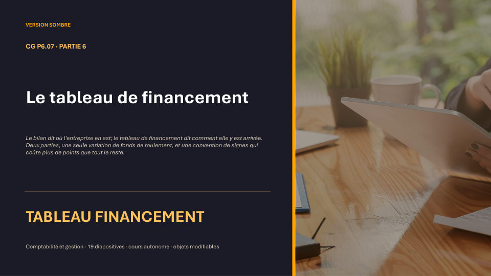 Première diapositive de la fiche CG P6.07