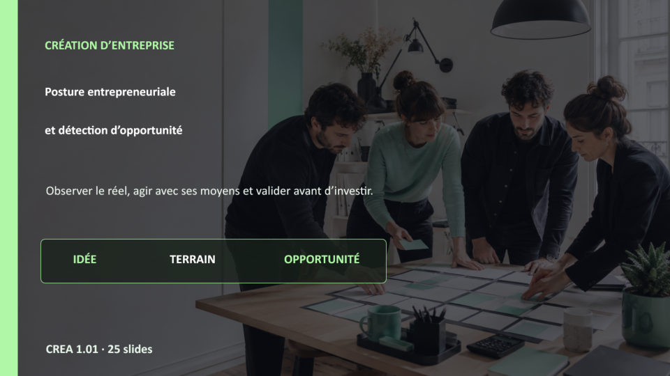 Première diapositive de la fiche CREA 1.01