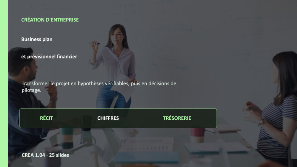 Première diapositive de la fiche CREA 1.04