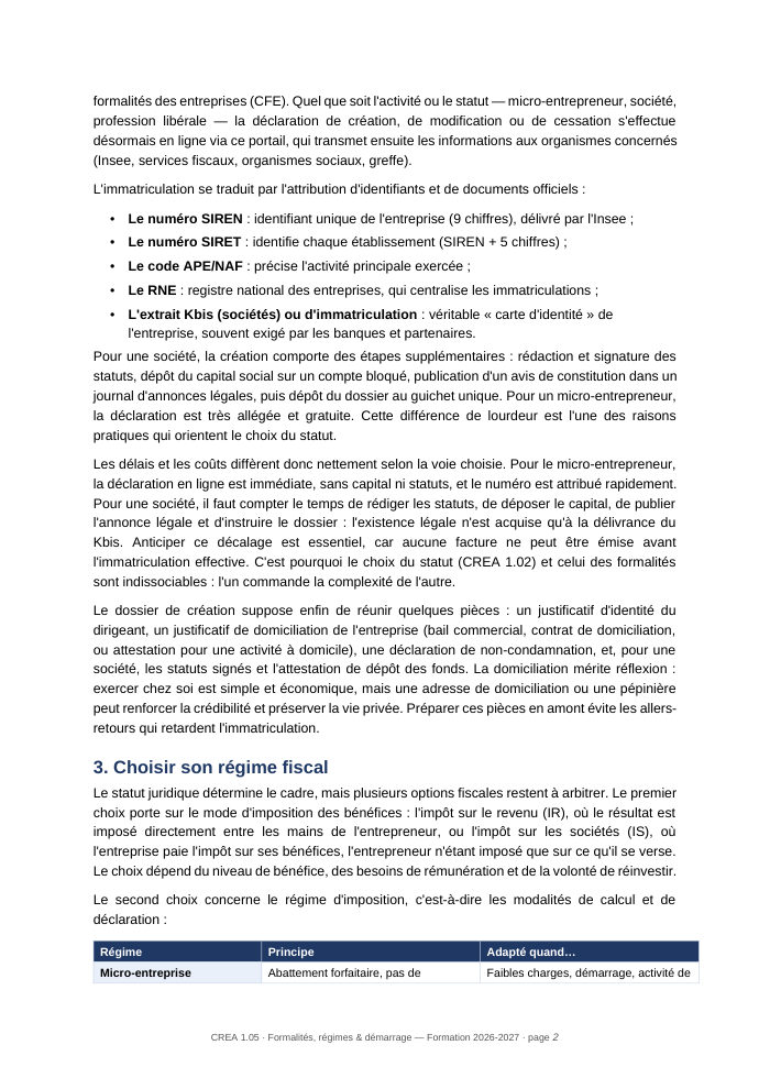 Une page du cours