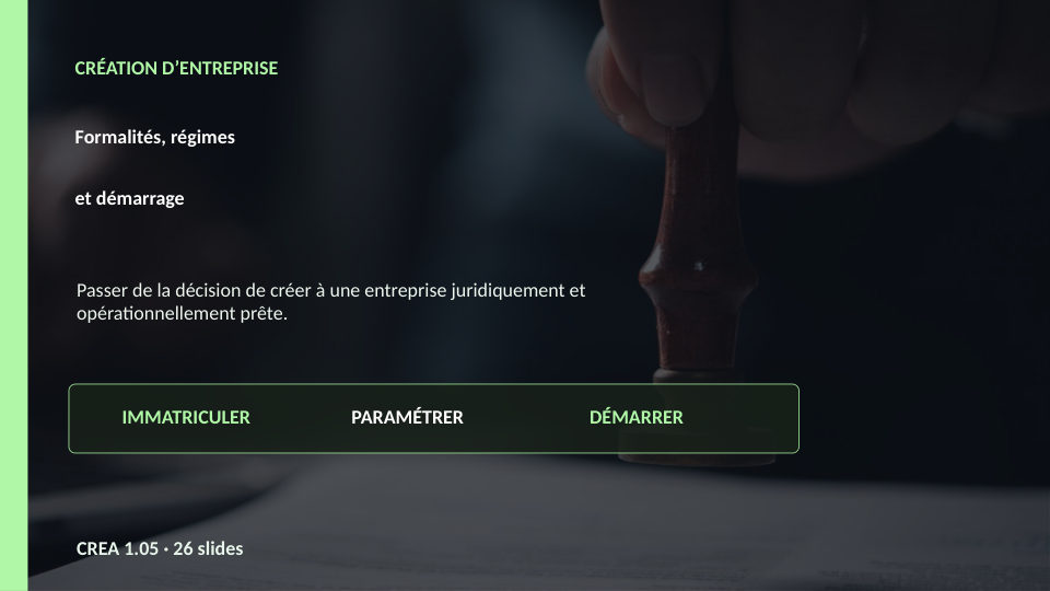 Première diapositive de la fiche CREA 1.05