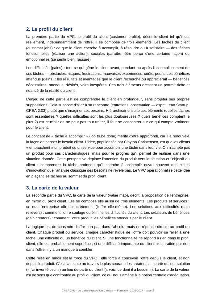 Une page du cours