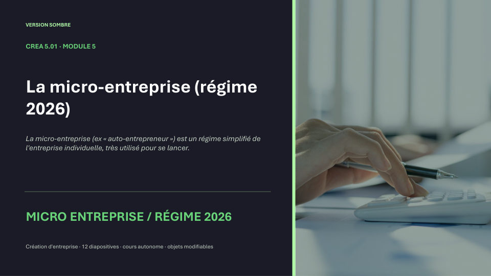 Première diapositive de la fiche CREA 5.01