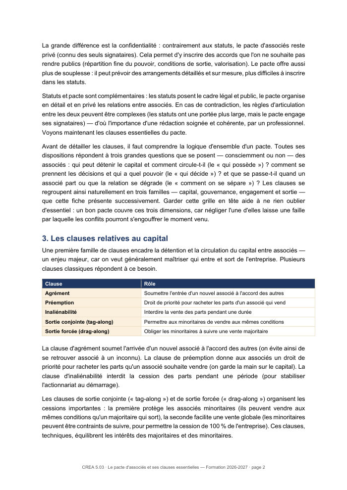 Une page du cours